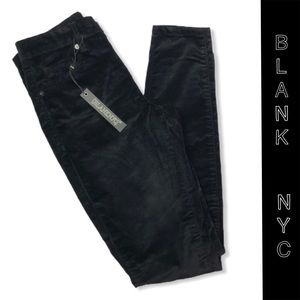 New BLANK NYC Velveteen Skinny Pant Size 24 Black